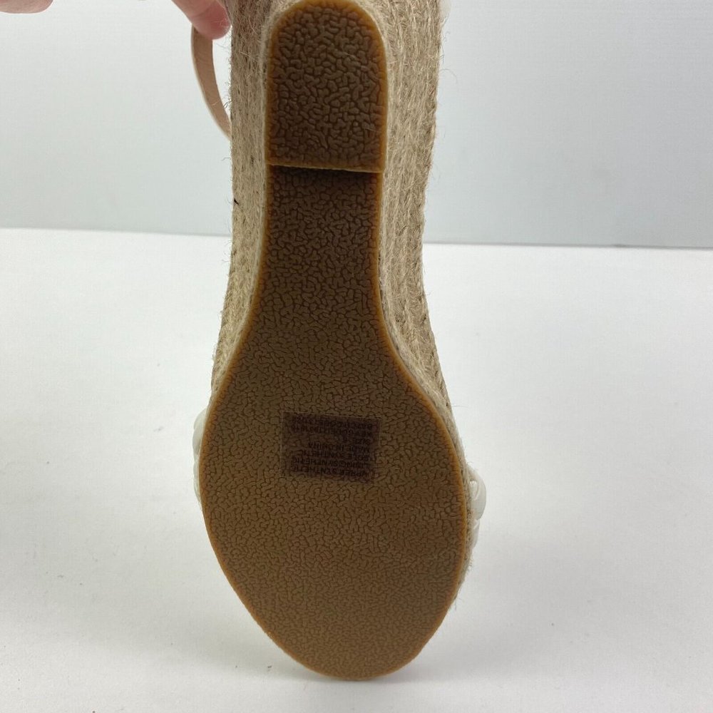 BNWOT Anko Wedges Size 8 White Braided 7cm high Strappy - Picture 10 of 10